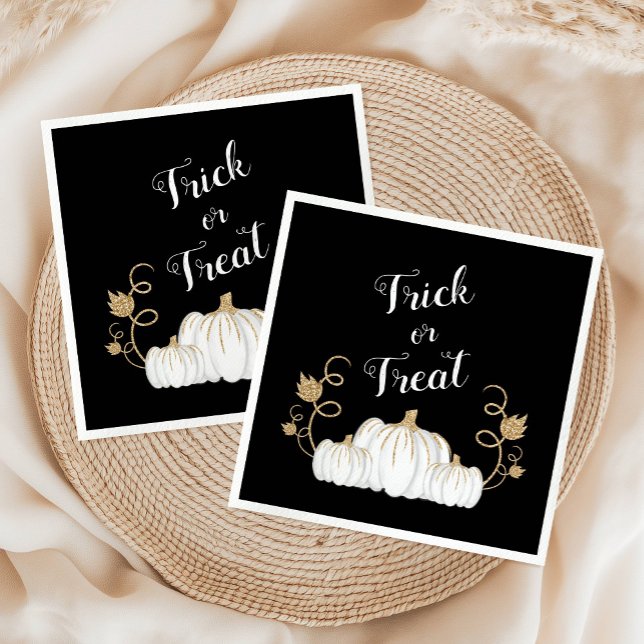 Niedlich Black Happy Halloween Pumpkin Serviette (Cute Black Happy Halloween Pumpkin Napkins)