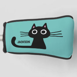 Niedlich Black Kitty Cat | Cool Kitten Personalisi Golf Headcover