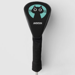 Niedlich Black Kitty Cat | Cool Kitten Personalisi Golf Headcover