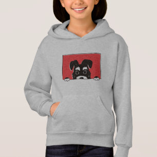Niedlich Black Miniature Schnauzer Welpe Hoodie