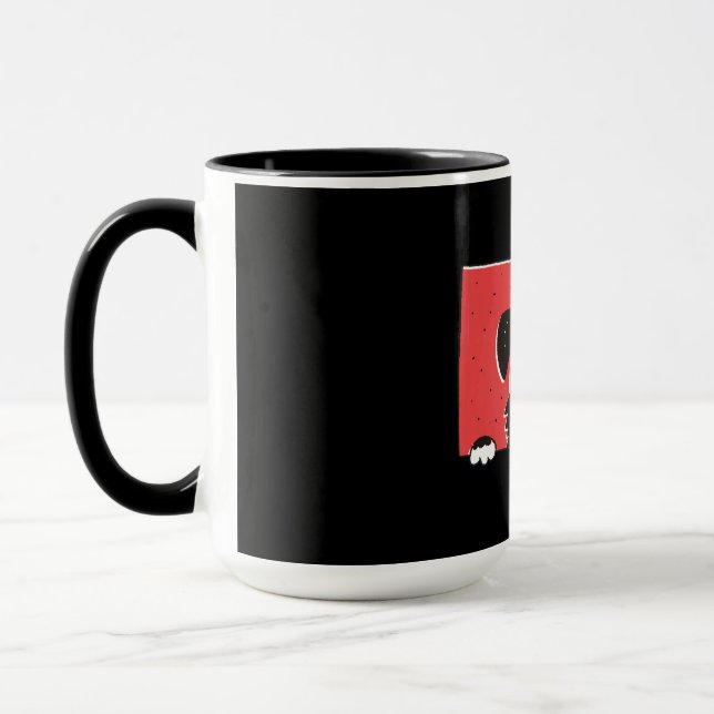 Niedlich Black Miniature Schnauzer Welpe Tasse (Links)