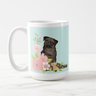 Niedlich Black MOPS Cartoon Style Tasse