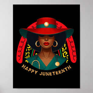 Niedlich Black Nurse Happy Juneteenth Nurse Rainbo Poster