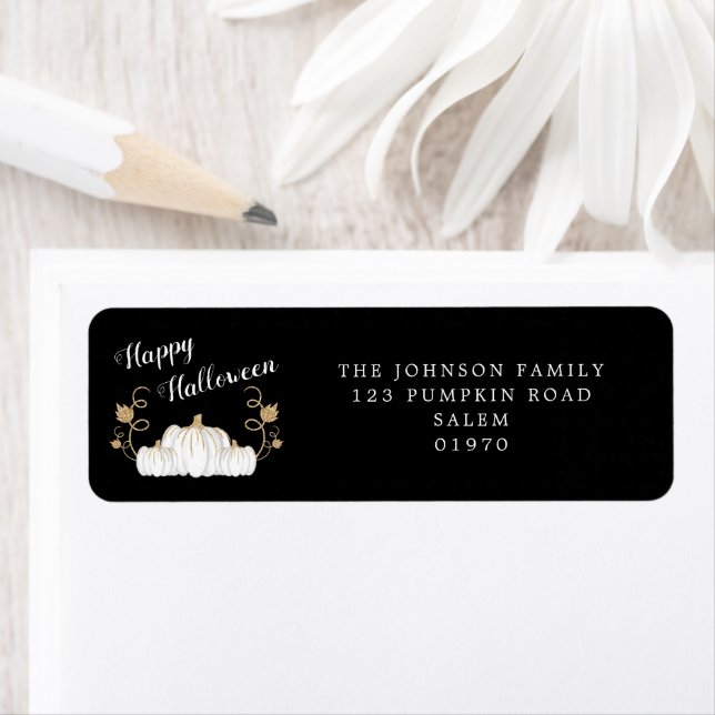 Niedlich Black Pumpkin Happy Halloween-Adresse (Insitu)