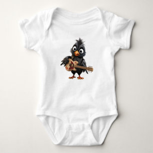 Niedlich Black Rocker Bird Baby Strampler