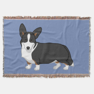 Niedlich Black Tan Cardigan Welsh Corgi Dog Liebha Decke