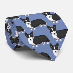 Niedlich Black Tan Cardigan Welsh Corgi Dog Liebha Krawatte