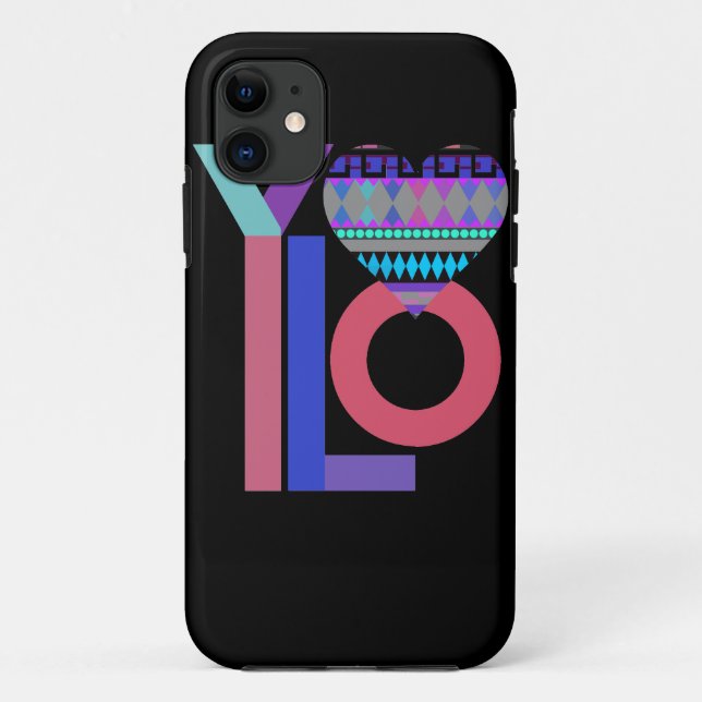 Niedlich Black Tribal YOLO iPhone 5 Fall Case-Mate iPhone Hülle (Rückseite)