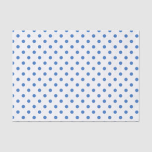 Niedlich-blau-weißer Polka-Dot Seidenpapier