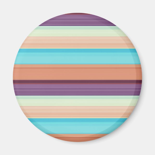 Niedlich-blaubraune Streifen Magnet (Vorne)