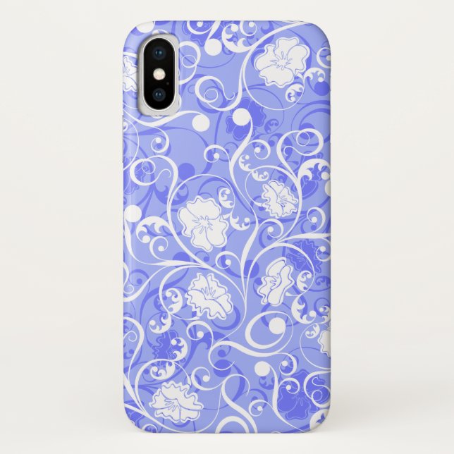 Niedlich-blaue Blume Case-Mate iPhone Hülle (Rückseite)