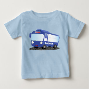 Niedlich-blaue Cartoon-Abbildung Baby T-shirt