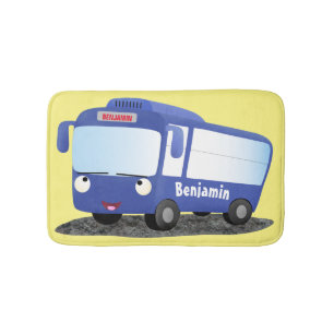 Niedlich-blaue Cartoon-Abbildung Badematte