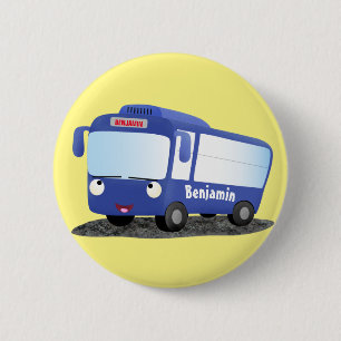 Niedlich-blaue Cartoon-Abbildung Button
