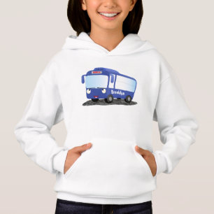 Niedlich-blaue Cartoon-Abbildung Hoodie