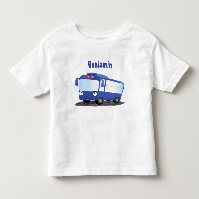 Niedlich-blaue Cartoon-Abbildung Kleinkind T-shirt (Vorderseite)