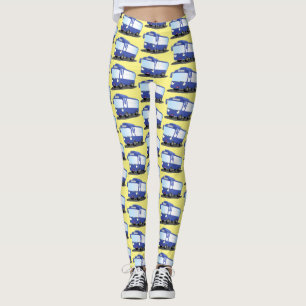 Niedlich-blaue Cartoon-Abbildung Leggings