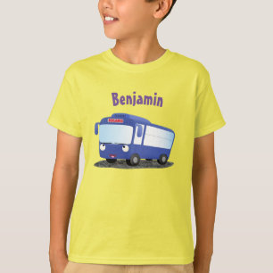 Niedlich-blaue Cartoon-Abbildung T-Shirt