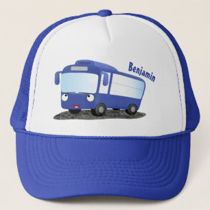 Niedlich-blaue Cartoon-Abbildung Truckerkappe