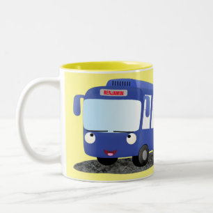 Niedlich-blaue Cartoon-Abbildung Zweifarbige Tasse