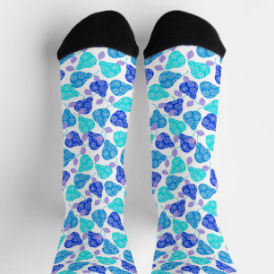 Niedlich-blaue" dekorative Birnen-Muster-Dartschei Socken
