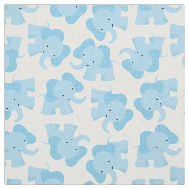 Niedlich-blaue Elephant-Kinderzimmer Stoff (Muster)