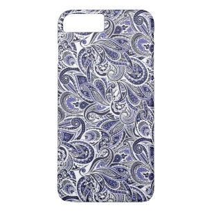Niedlich-blaue Paisley-Muster Case-Mate iPhone Hülle