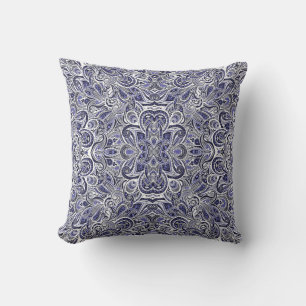 Niedlich-blaue Paisley-Muster Kissen