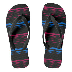 Niedlich-blaue Rosa Streifen Flip Flops