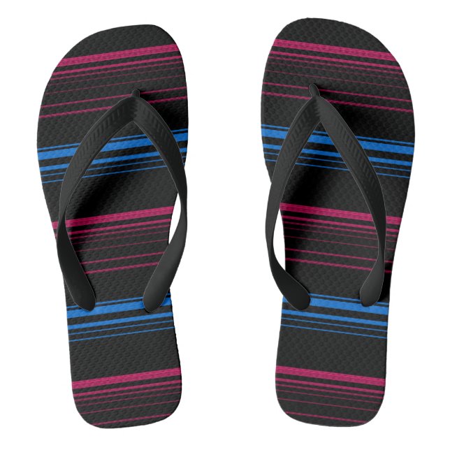 Niedlich-blaue Rosa Streifen Flip Flops (Fußbett)