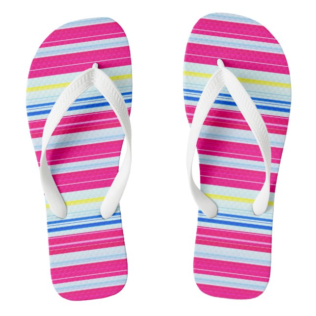 Niedlich-blaue Rosa Streifen Flip Flops (Fußbett)