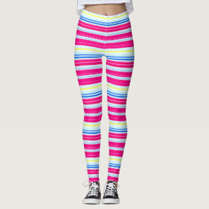 Niedlich-blaue Rosa Streifen Leggings