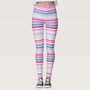 Niedlich-blaue Rosa Streifen Leggings