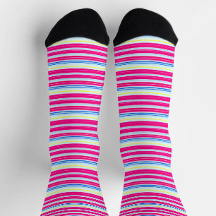 Niedlich-blaue Rosa Streifen Socken