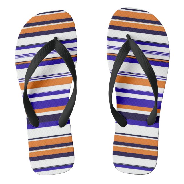 Niedlich-blaue Streifen Flip Flops (Fußbett)