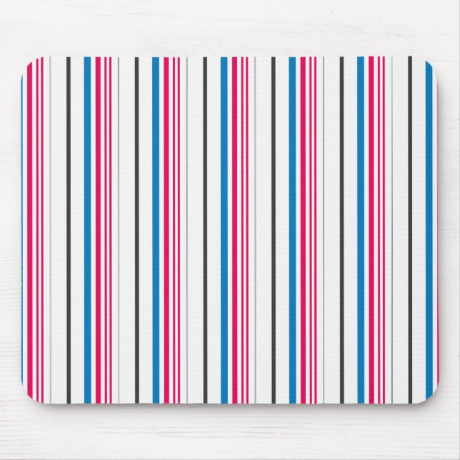Niedlich-blaue Streifen Mousepad (Vorne)