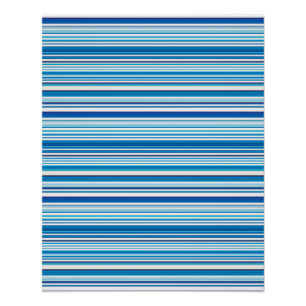 Niedlich-blaue Streifen Poster
