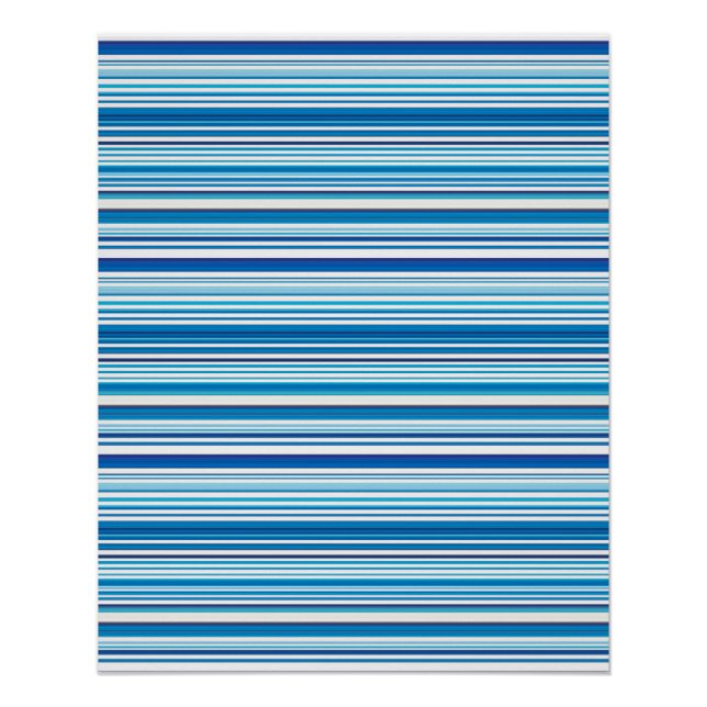 Niedlich-blaue Streifen Poster (Vorderseite)