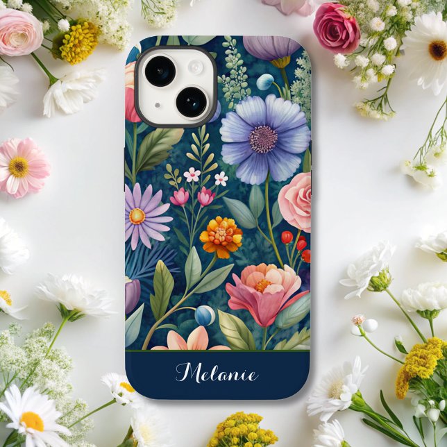 Niedlich-blaue Wildblume Case-Mate iPhone Hülle (Von Creator hochgeladen)
