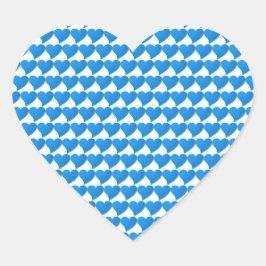 Niedlich-blaue winzige Herzmuster Herz-Aufkleber
