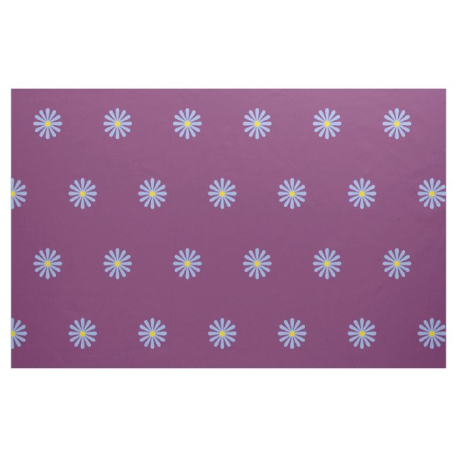 Niedlich Blauer Blumenmuster auf Trauben Lila Stoff (Fat Quarter (45,7 x 55,9 cm))