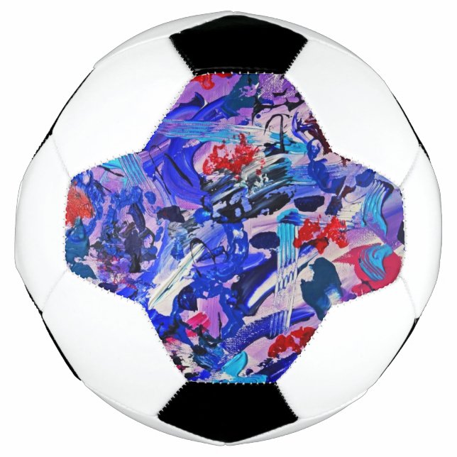 Niedlich-blaues abstraktes Bild Fußball (Vorderseite)