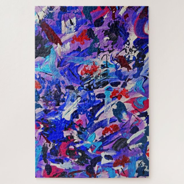 Niedlich-blaues abstraktes Bild Puzzle (Vertikal)