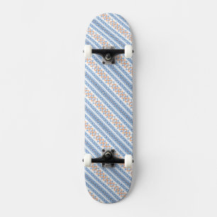 Niedlich-blauorange-Aztekenmotiv-Muster Skateboard