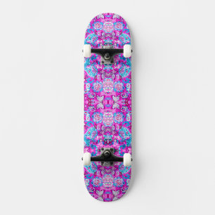 Niedlich-blaurosa Blume Skateboard