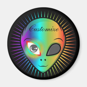 Niedlich Blinkende Alien Head Thunder_Cove Magnet