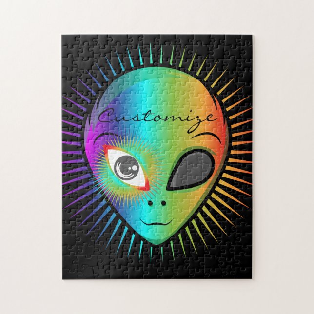 Niedlich Blinkende Alien Head Thunder_Cove Puzzle (Vertikal)