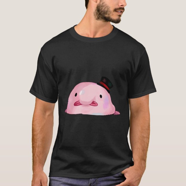 Niedlich Blogs Fish L Liebe Blobfish Niedlicher Hu T-Shirt (Vorderseite)