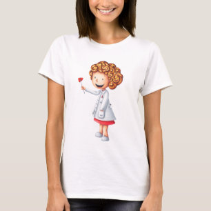 Niedlich Blond Nurse Illustriert T-Shirt