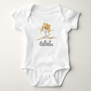 Niedlich Blonde Ballerina Girl Dancer  Baby Strampler